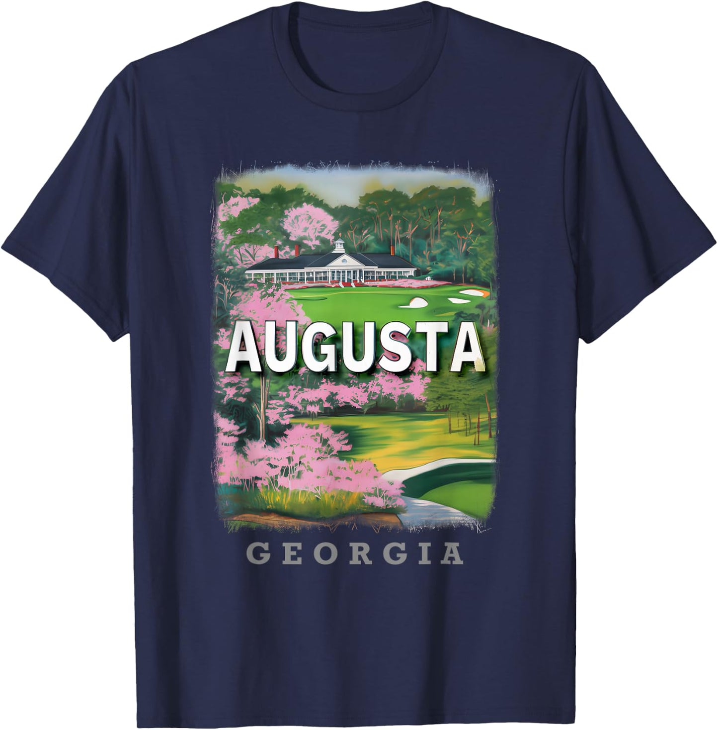 Augusta Georgia GA Golfing Paradise SD843 T-Shirt - T-Shirt | Navy
