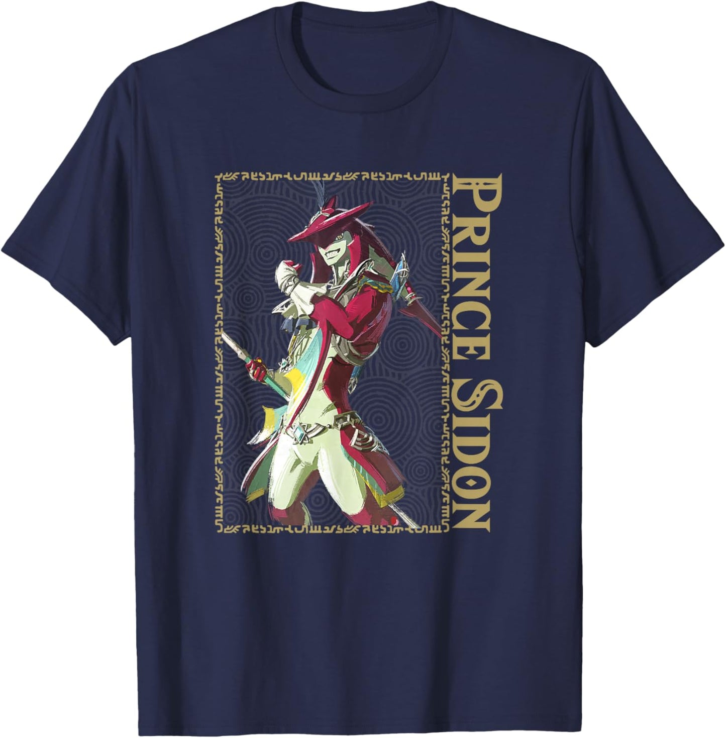 The Legend of Zelda: Breath of the Wild Prince Sidon Box Up T-Shirt - T-Shirt | Navy