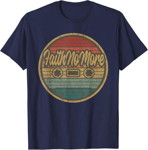 Vintage Faith No More Cassette Retro Circle Musician T-Shirt - T-Shirt | Navy