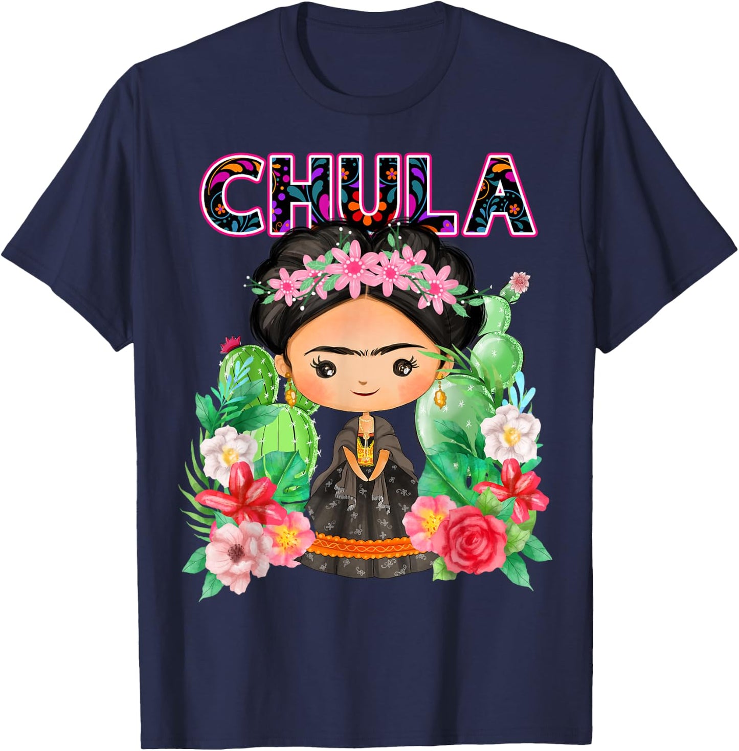 Mexican Lele Doll Honor Native Mexican Women Handmade Doll T-Shirt - T-Shirt | Navy