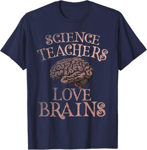 SCIENCE TEACHERS LOVE BRAINS This is My Scary Costume T-Shirt - T-Shirt | Navy