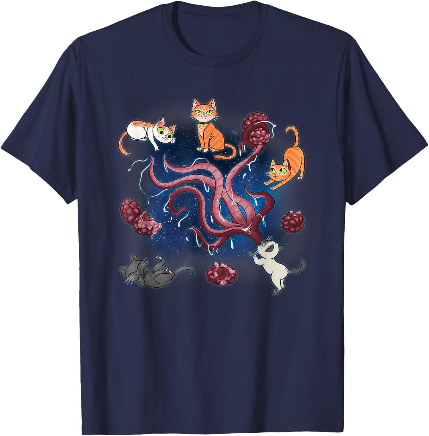 Marvel Studios The Marvels Goose & Flerkittens in Space Cute T-Shirt - T-Shirt | Navy