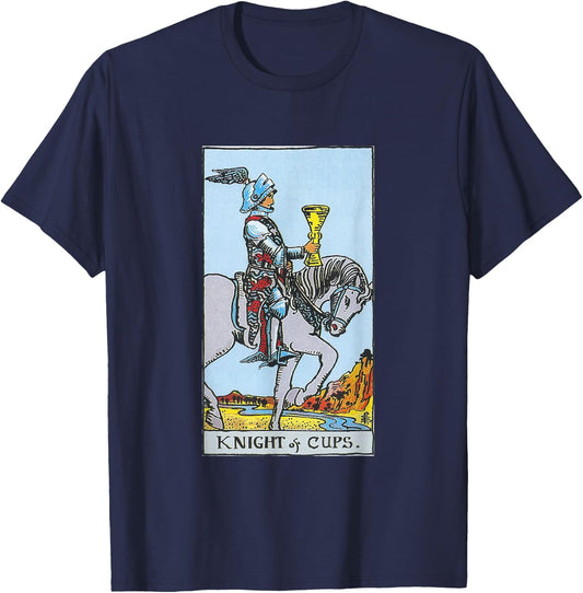 Knight of Cups Shirt King of Cups Tarot Card T-Shirt - T-Shirt | Navy