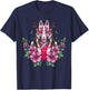 Woman with kitsune mask Nine Tailed Fox T-Shirt - T-Shirt | Navy