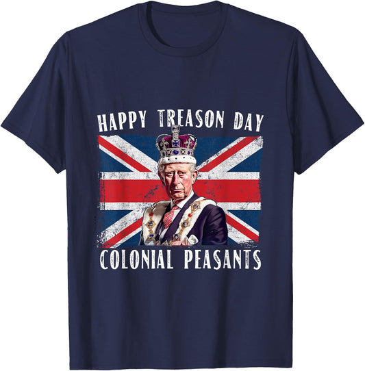 Happy Treason Day USA July 4th British T-Shirt - T-Shirt | Navy