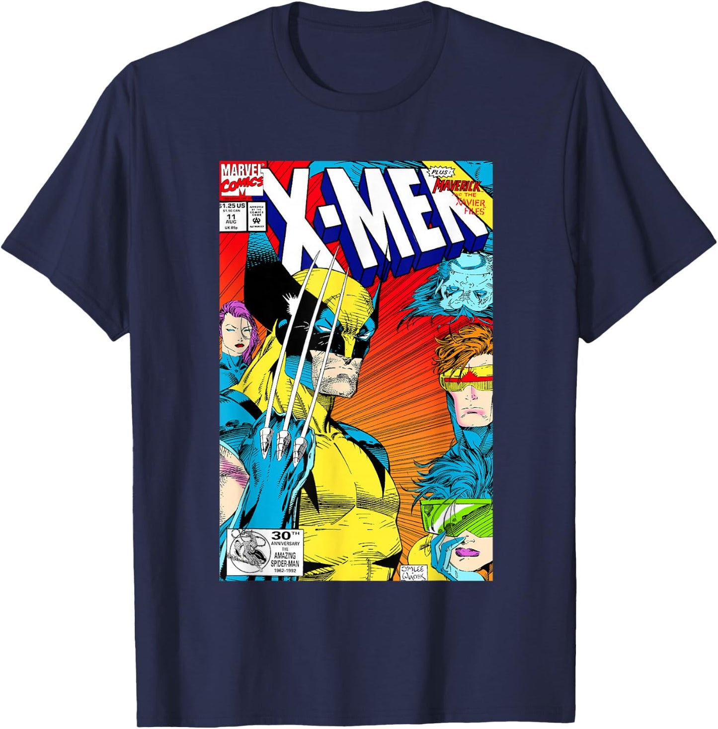 Marvel X-Men The X-Cutioner's Song Comic Book Cover T-Shirt - T-Shirt | Navy