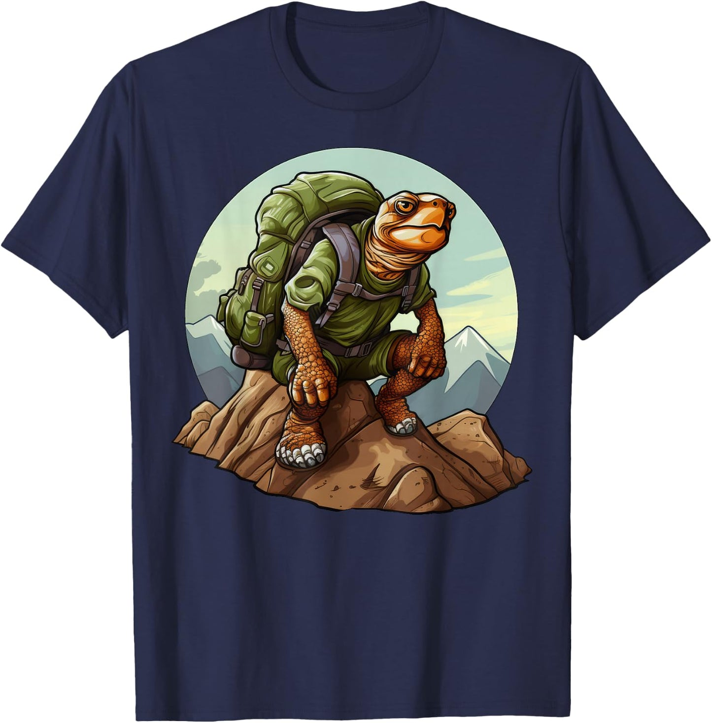 Tortoise Mountaineering / Hiking Turtles T-Shirt - T-Shirt | Navy