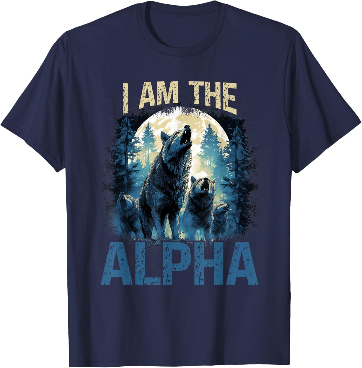 Men's I Am The Alpha T-Shirt - T-Shirt | Navy
