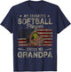 My Favorite Softball Player Calls Me Grandpa Father's Day T-Shirt - T-Shirt | Navy