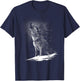 Wolf Hunting Ground, Icy Moon Forest wildlife T-Shirt - T-Shirt | Navy
