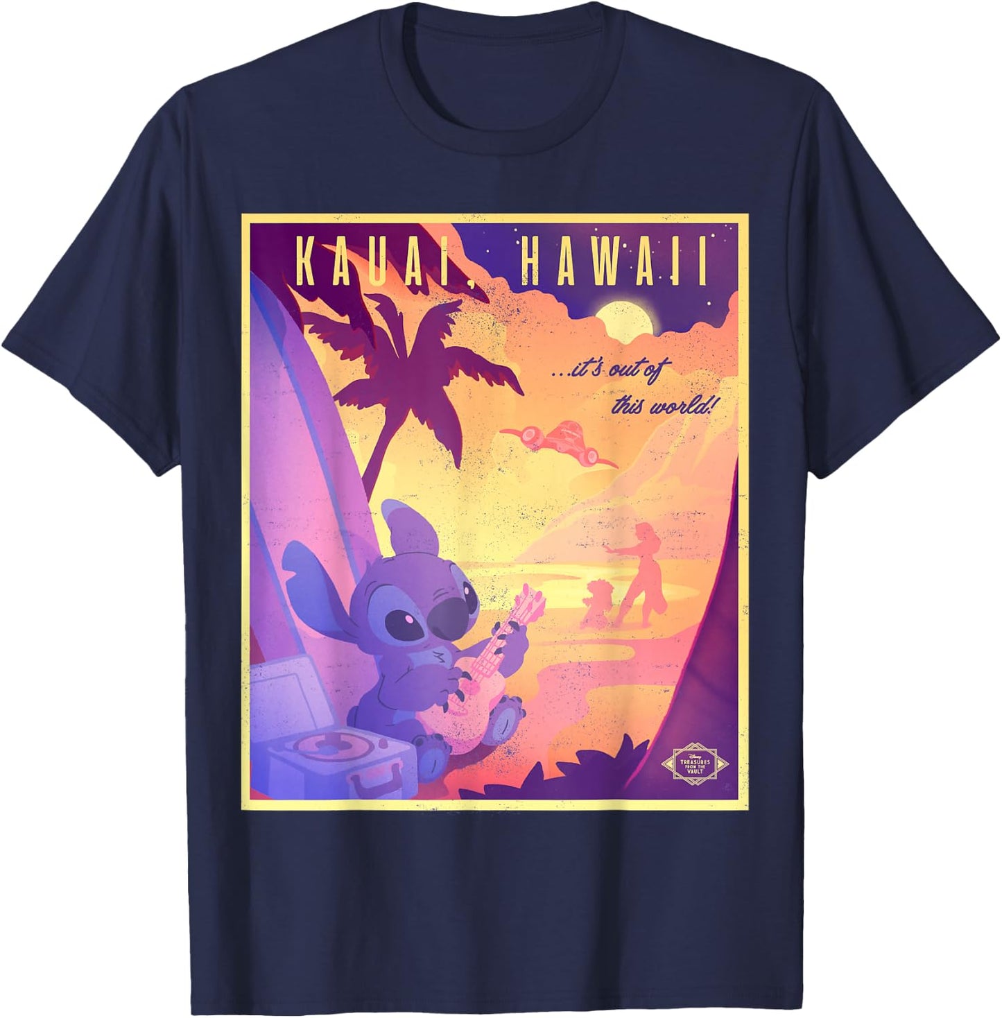 Disney Lilo & Stitch Kauai Hawaii It's Out of This World T-Shirt - T-Shirt | Navy
