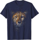 Leopard Cheetah Tiger Leopard Face Lion Cat T-Shirt - T-Shirt | Navy