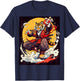 Design Featuring a Majestic Tiger in the World of Kabuki T-Shirt - T-Shirt | Navy