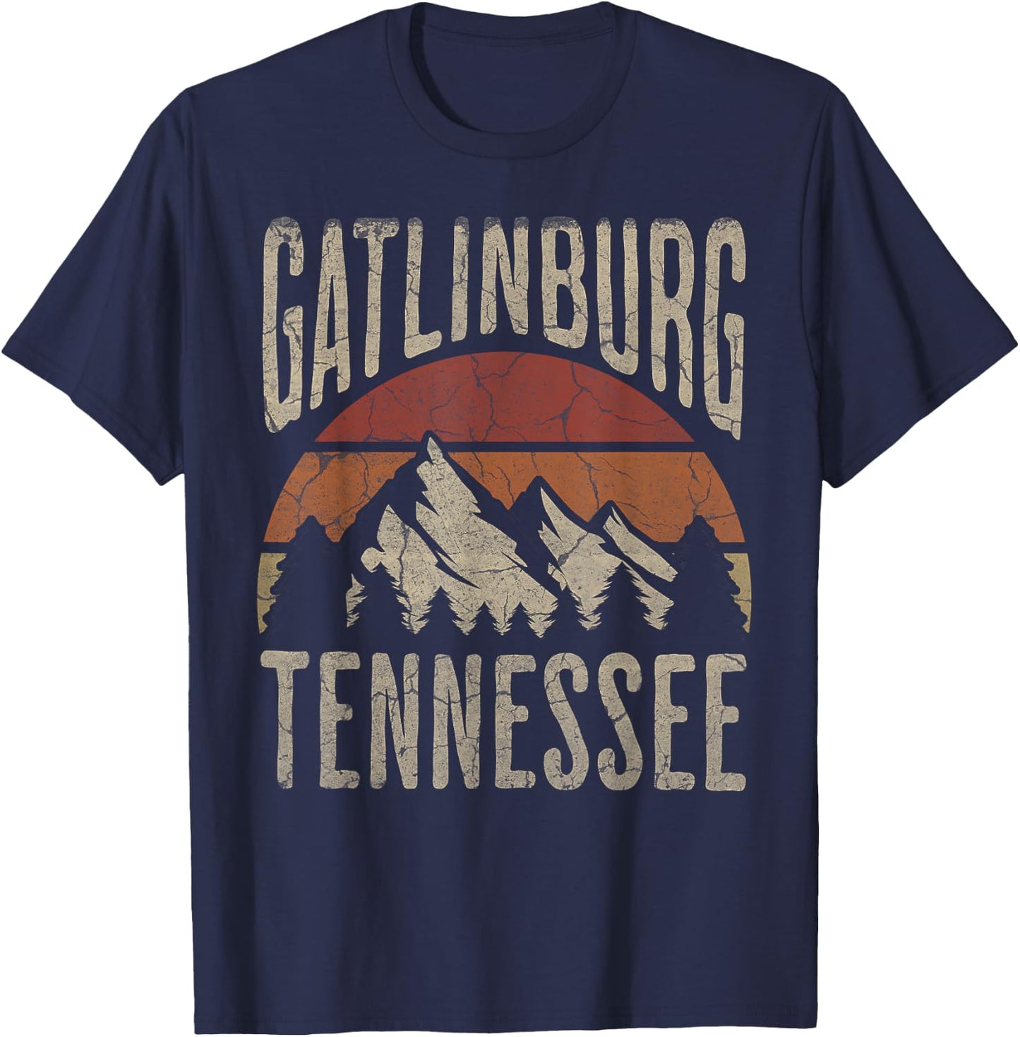 Gatlinburg Tennessee Hiking Outdoors T-Shirt - T-Shirt | Navy