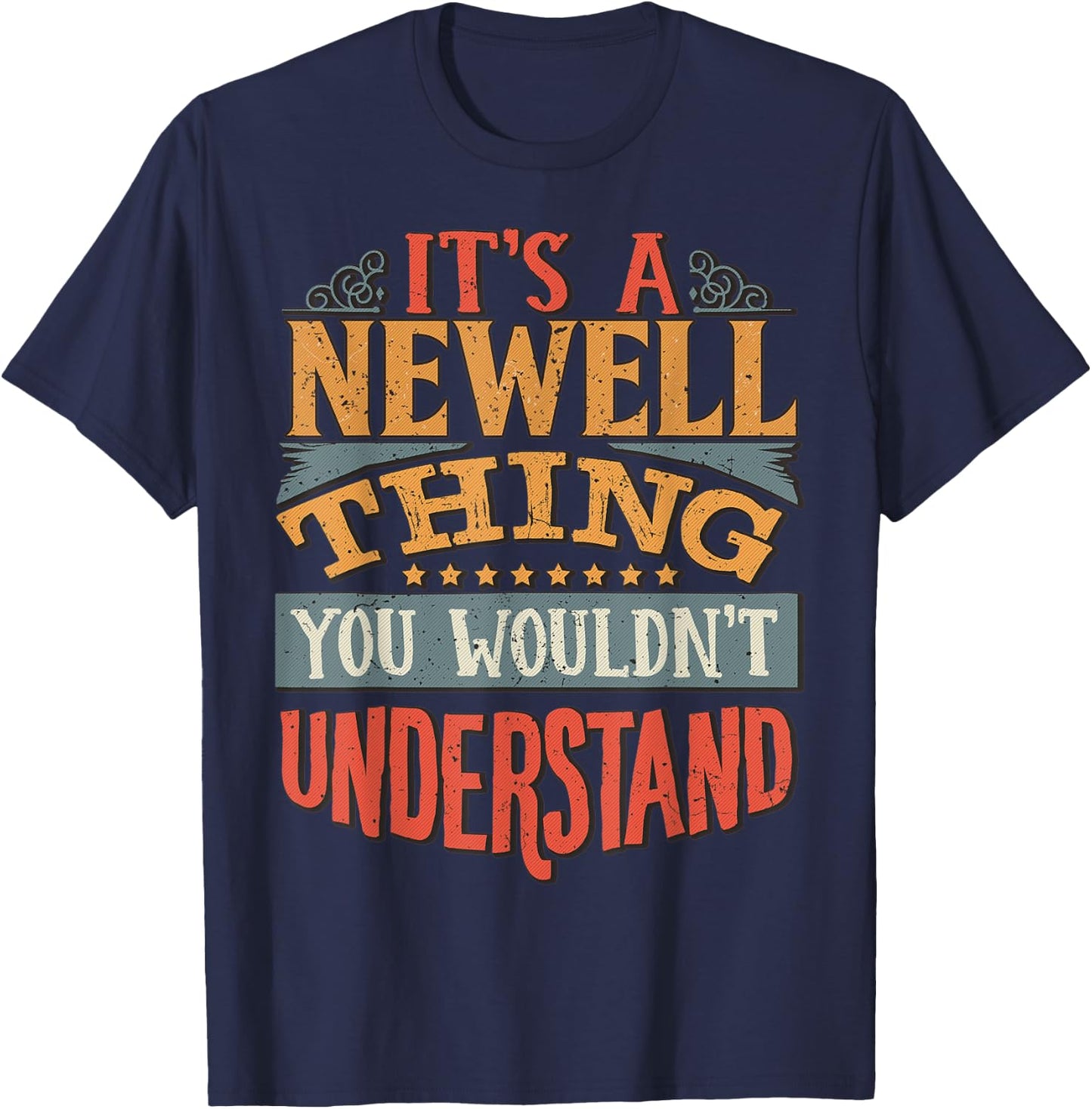 Newell Name T-Shirt - T-Shirt | Navy