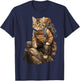 Cat Hiking / Mountaineering Cat T-Shirt - T-Shirt | Navy