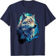 Wolf Moon Howling Lone Funny Wolves pack of wolves T-Shirt - T-Shirt | Navy