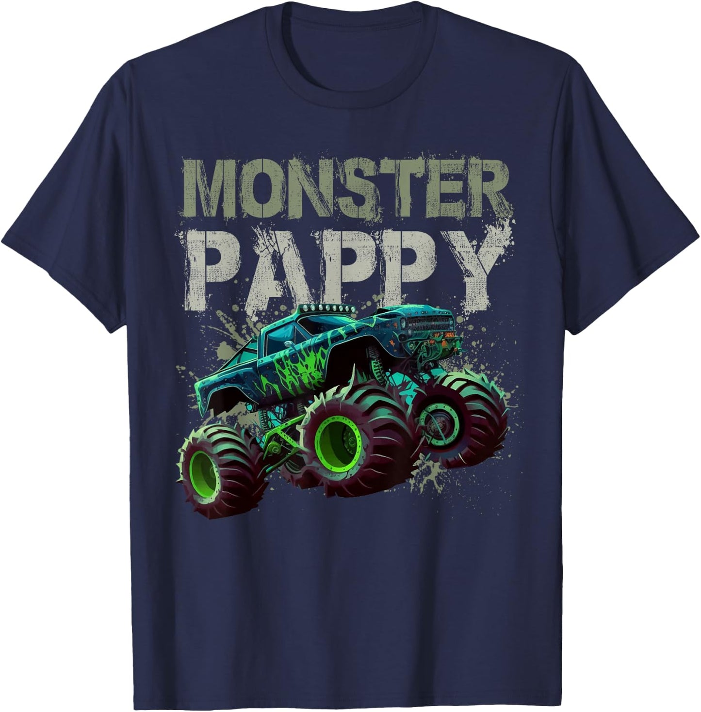 Monster Truck Pappy Family Matching Monster Truck Lovers T-Shirt - T-Shirt | Navy