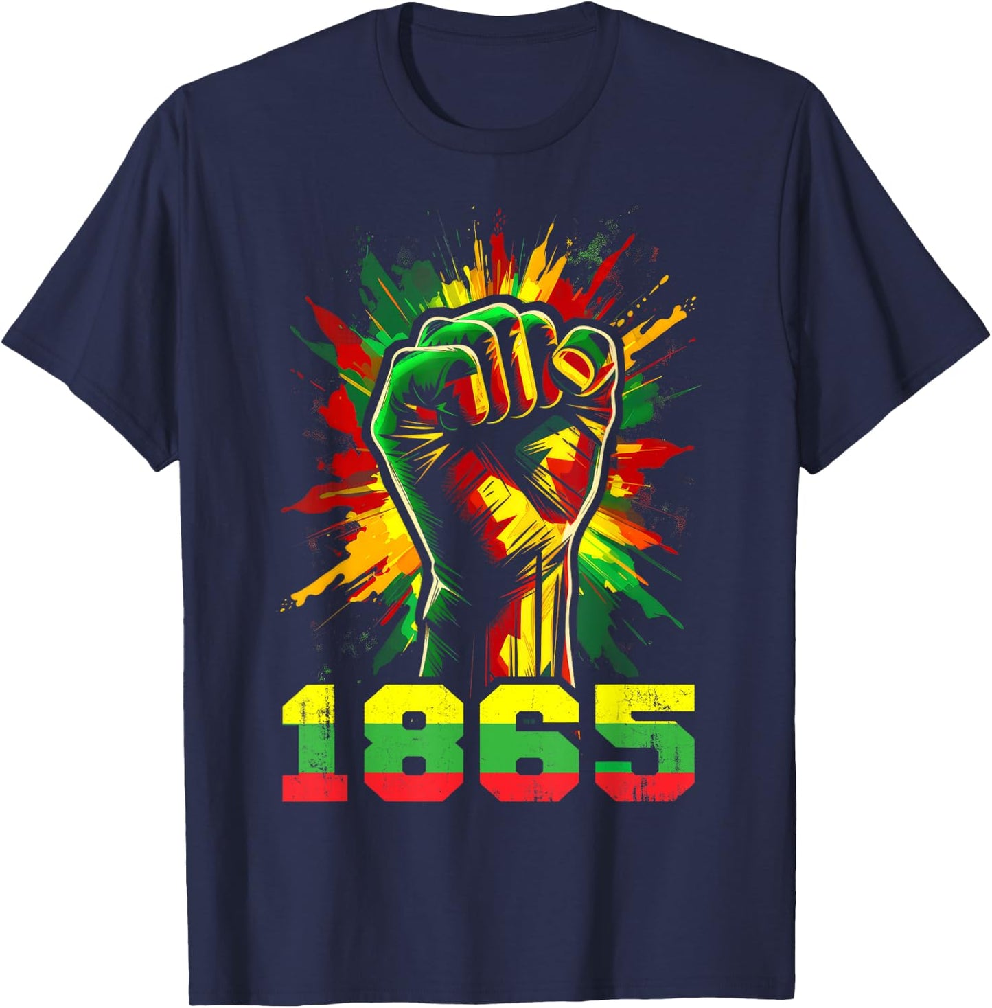 Juneteenth 1865 Black History African American Freedom T-Shirt - T-Shirt | Navy