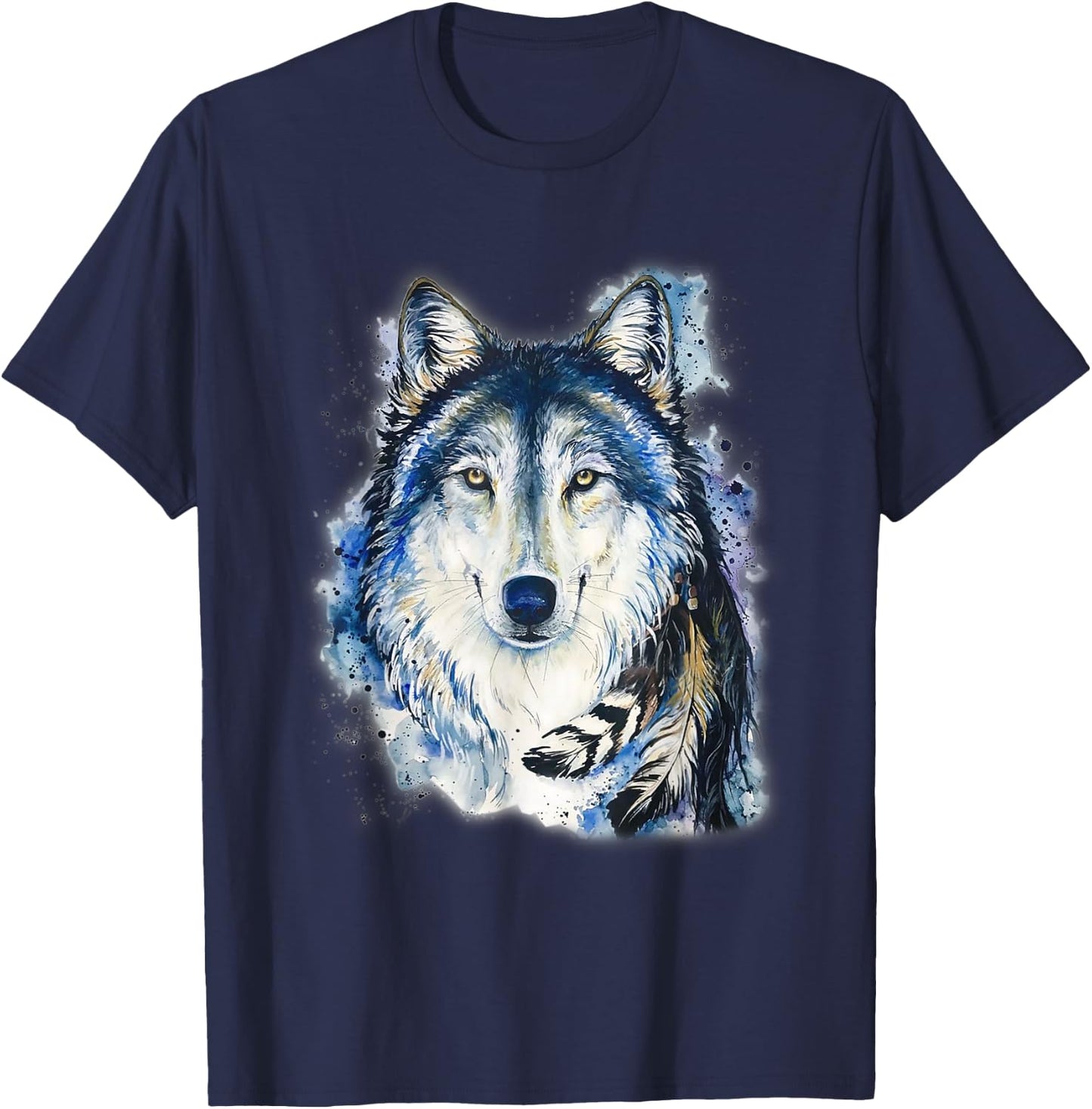 Vintage wolf Shirt wolf women Lovers for boys and girls T-Shirt - T-Shirt | Navy