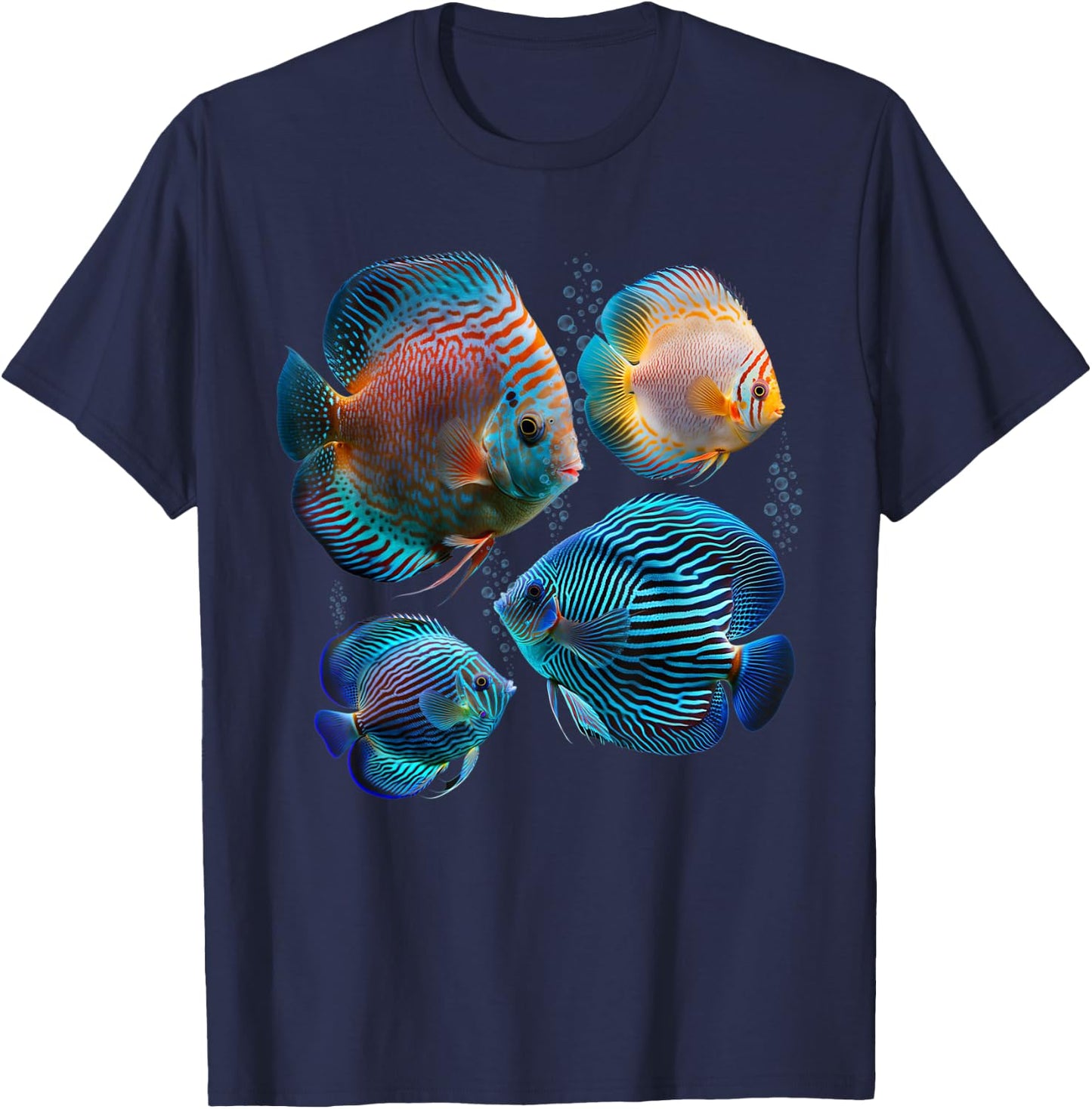 Discus Fish For Fishkeeping Aquariums Lover T-Shirt - T-Shirt | Navy