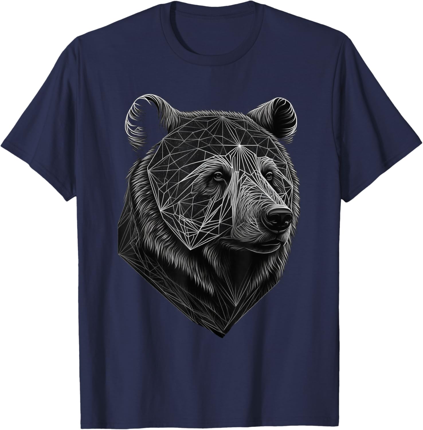 Bear wild animals art animal print animal motif bear T-Shirt - T-Shirt | Navy