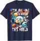 4th Grade Is Out Of This World Back To School Astronaut T-Shirt - T-Shirt | Navy