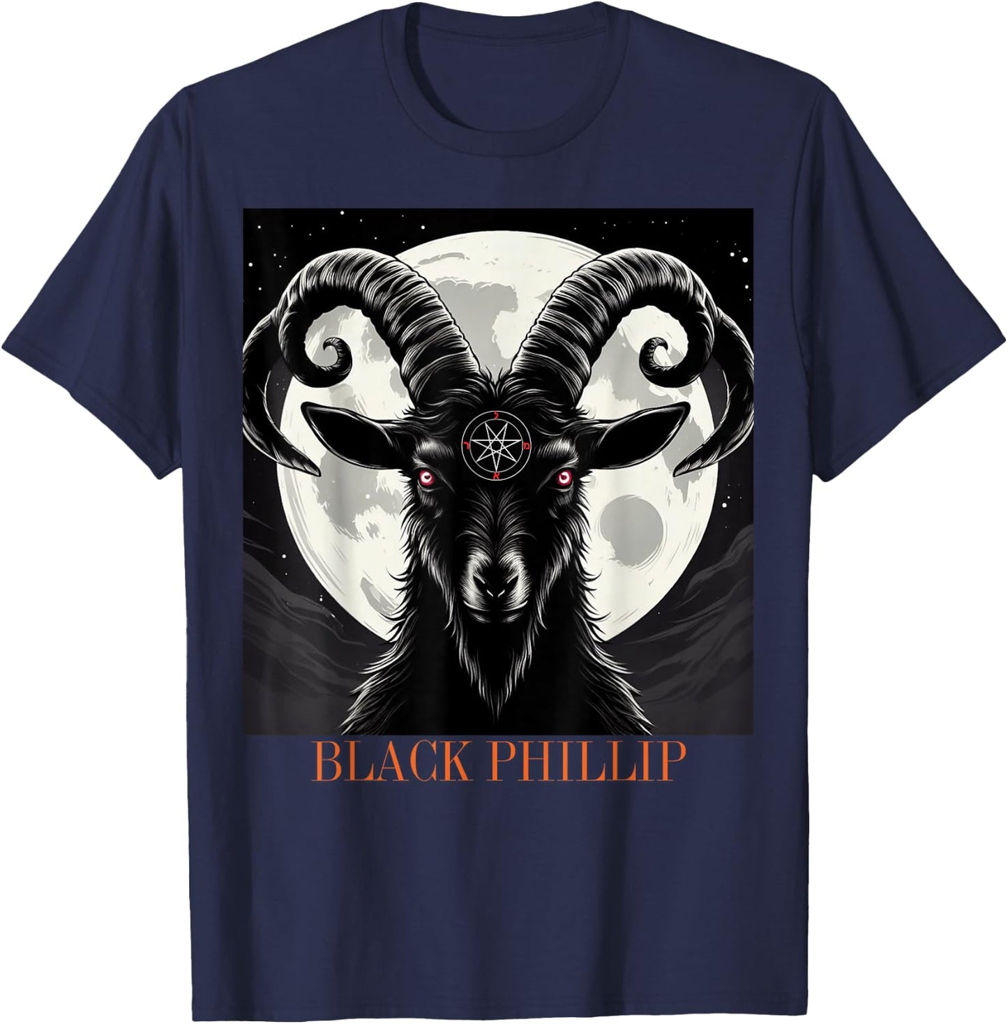 The Goat Baphomet Black Phillip T-Shirt - T-Shirt | Navy