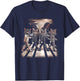 Classic Cats Music Band Vintage Retro Heavy Meowtal Musician T-Shirt - T-Shirt | Navy