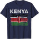 Kenya Flag Distressed - Men Women Kids - Kenyan Flag T-Shirt - T-Shirt | Navy