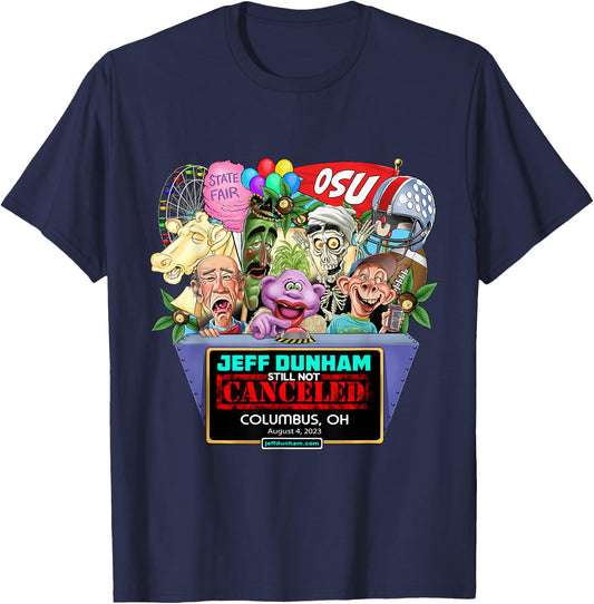 Jeff Dunham Black Classic Fit , -Adults, Short Sleeve, Small T-Shirt - T-Shirt | Navy