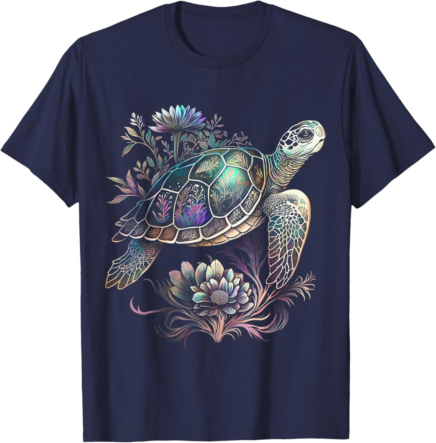 Sea Turtle Beach Lover Ocean Animal Graphic Novelty T-Shirt - T-Shirt | Navy