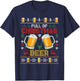 Full Of Christmas Beer And Christmas Cheer Couple Matching T-Shirt - T-Shirt | Navy