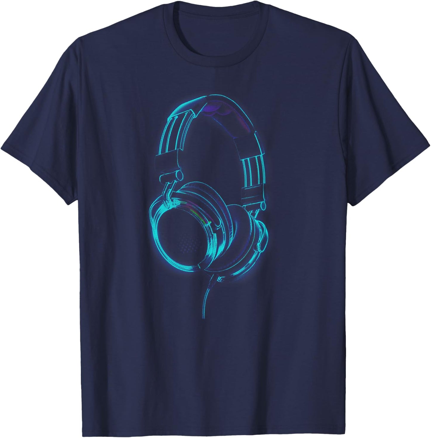 Headphones Music DJ Hip Hop Audio T-Shirt - T-Shirt | Navy