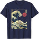 Beta Fish Kanagawa Wave Funny Surf Animal T-Shirt - T-Shirt | Navy