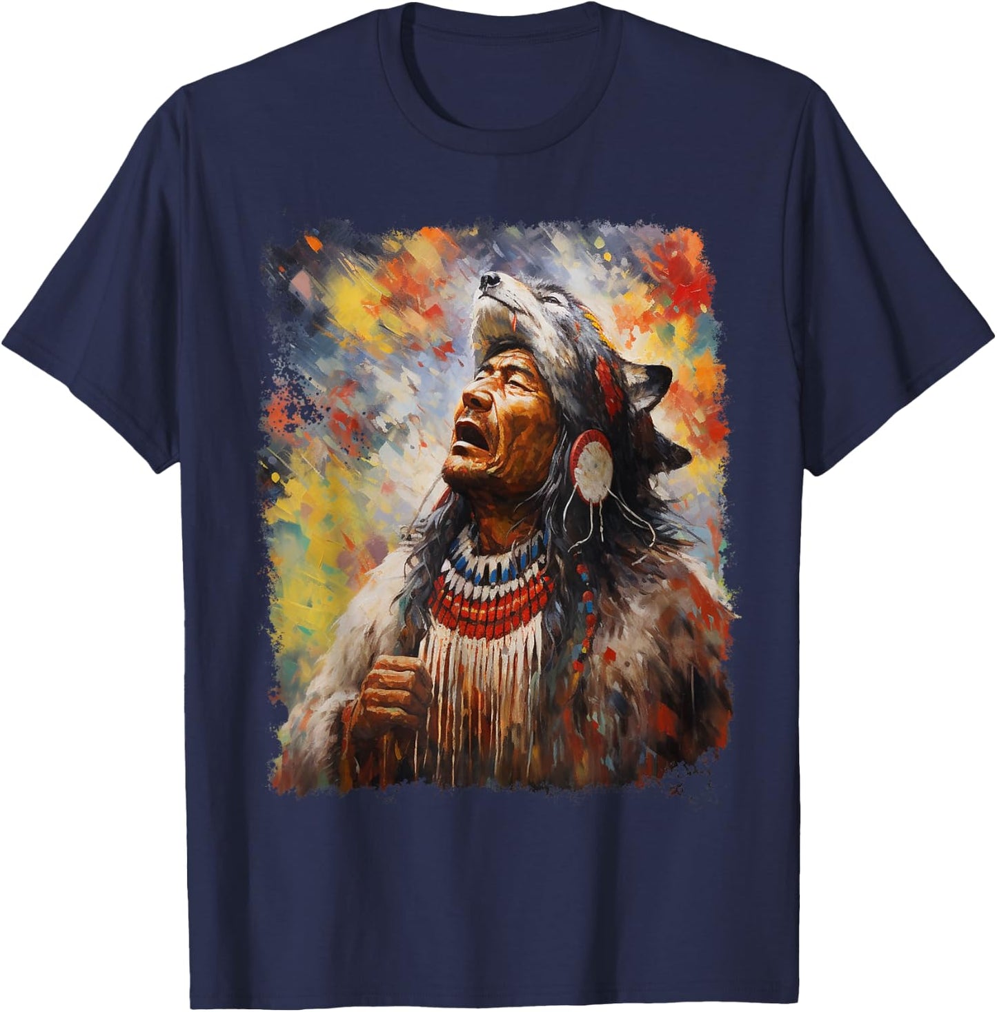 Wolf T-Shirt - T-Shirt | Navy