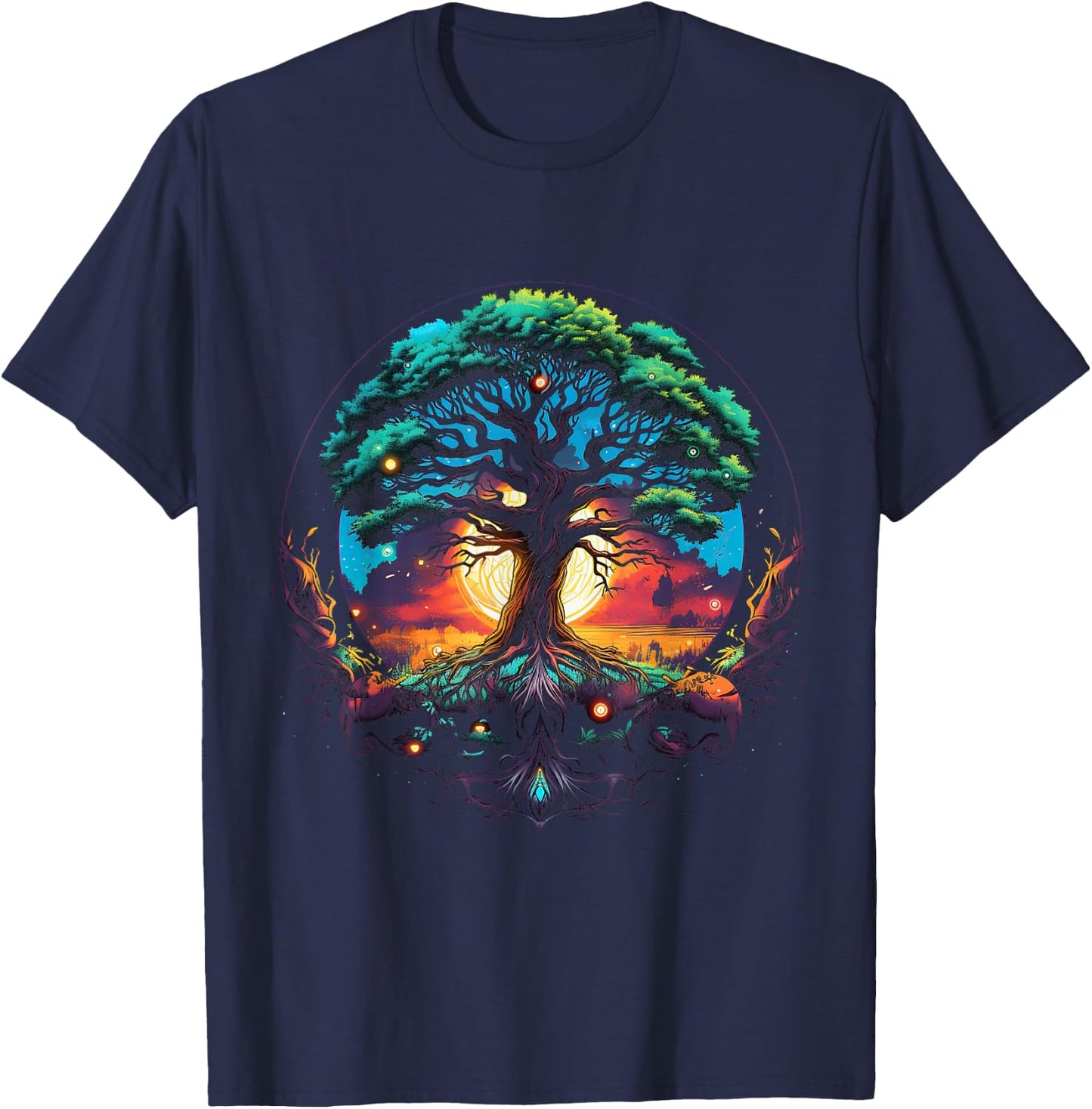 Tree of Life Viking Midgard Thor Walhalla T-Shirt - T-Shirt | Navy
