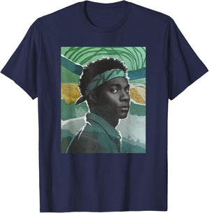 Outer Banks Season 3 Pope Heyward Mixed Collage Portrait T-Shirt - T-Shirt | Navy