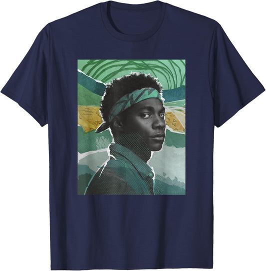 Outer Banks Season 3 Pope Heyward Mixed Collage Portrait T-Shirt - T-Shirt | Navy