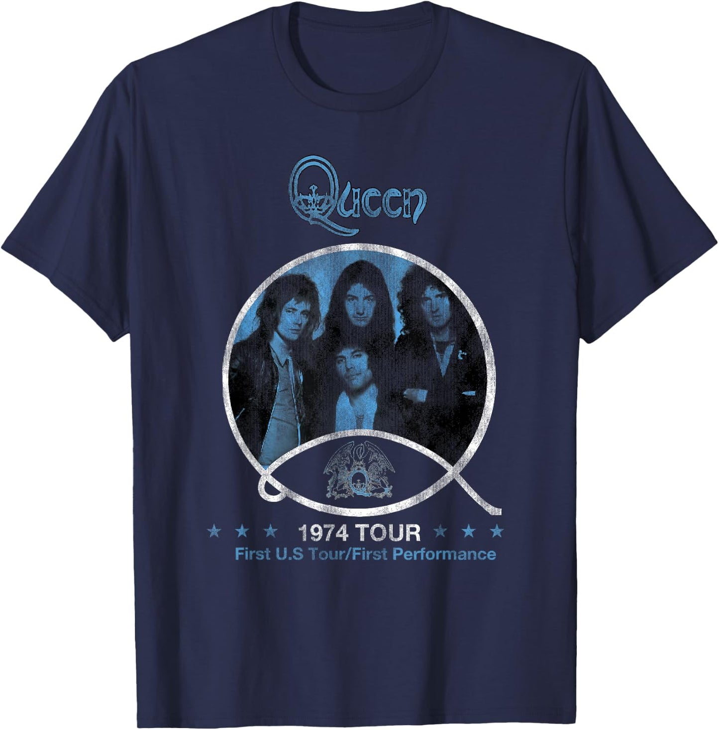 Official Queen 1974 T-Shirt - T-Shirt | Navy