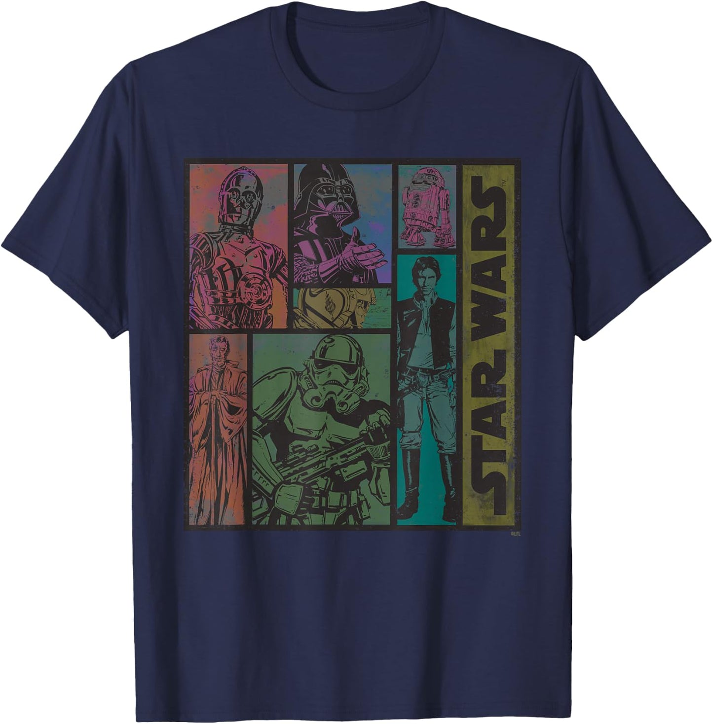 Star Wars Classic Comic Art Episode IV Retro Vintage T-Shirt - T-Shirt | Navy