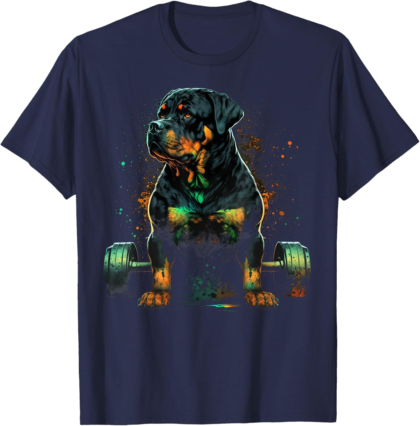 Rottweiler Weightlifting Dog Funny Fitness Gym Rottweiler Women Kids T-Shirt - T-Shirt | Navy