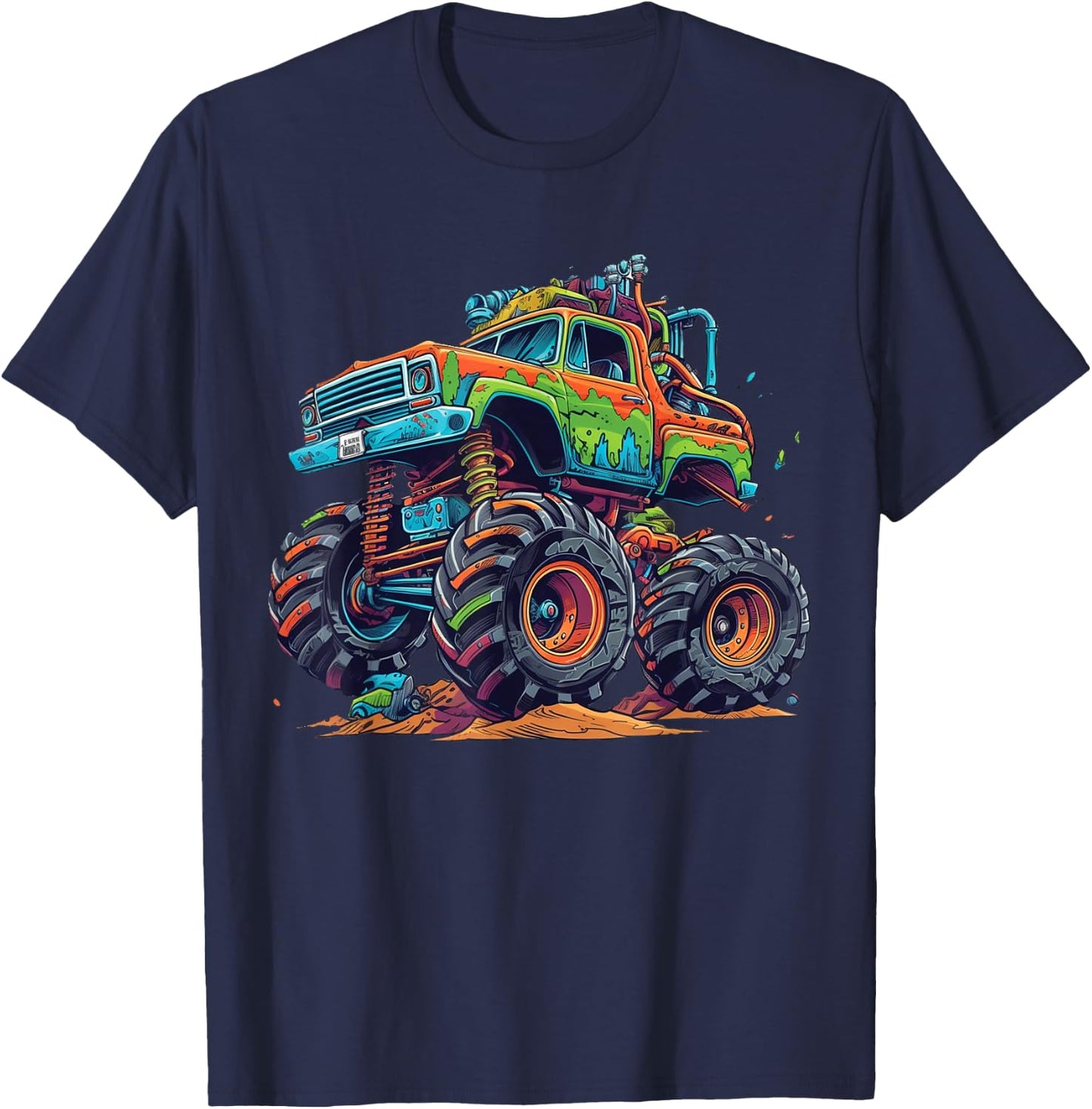 Monster Truck for toddlers Youth & Adults T-Shirt - T-Shirt | Navy