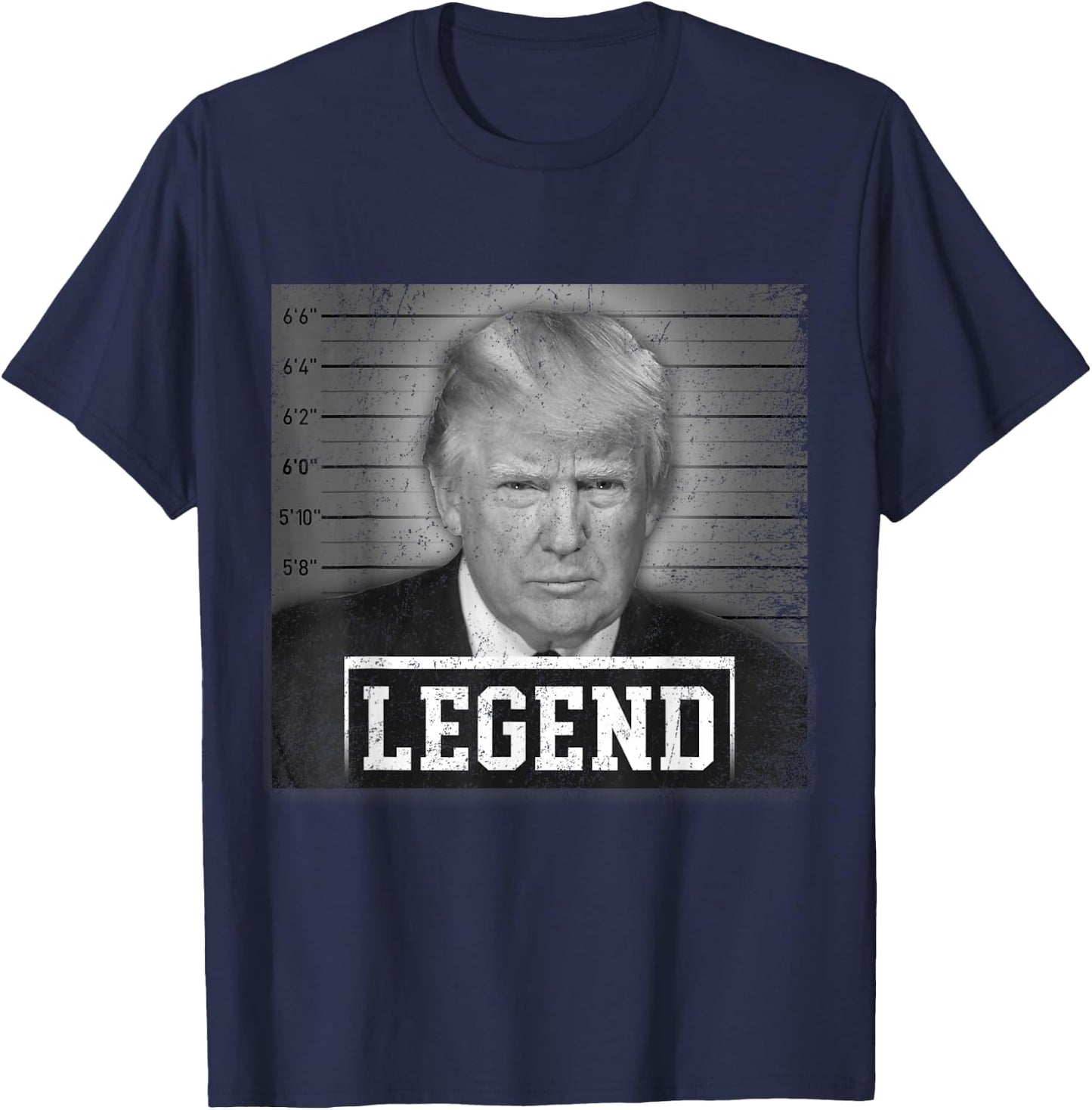 Trump 2024 Mugshot President Legend Save America Vintage T-Shirt - T-Shirt | Navy