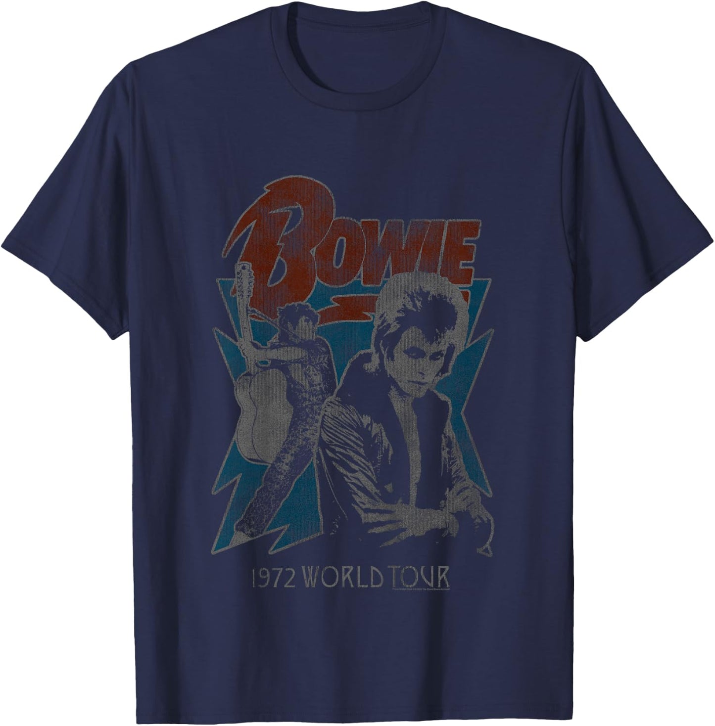 Kids David Bowie Music Rock Tour 72 T-Shirt - T-Shirt | Navy