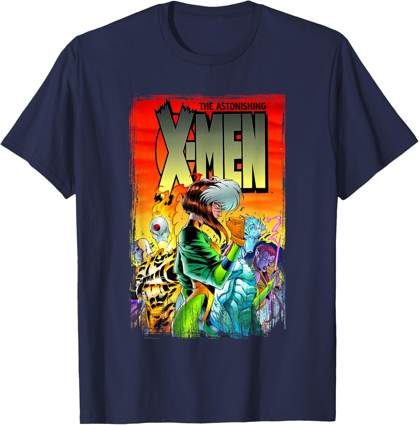 Marvel X-Men The Astonishing X-Men Comic Book Cover T-Shirt - T-Shirt | Navy