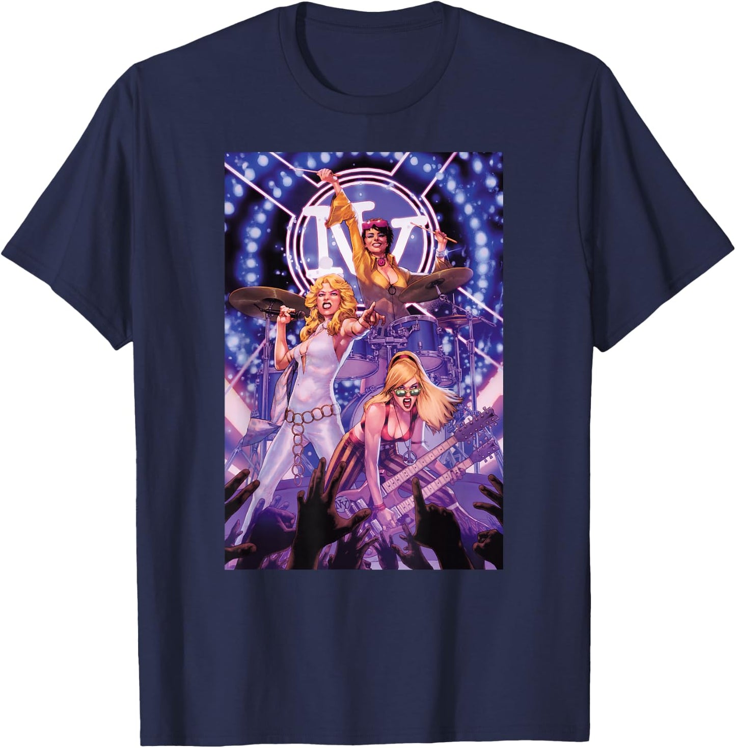 Marvel X-Men Dazzler Boom Boom Jubilee Band X Terminators T-Shirt - T-Shirt | Navy