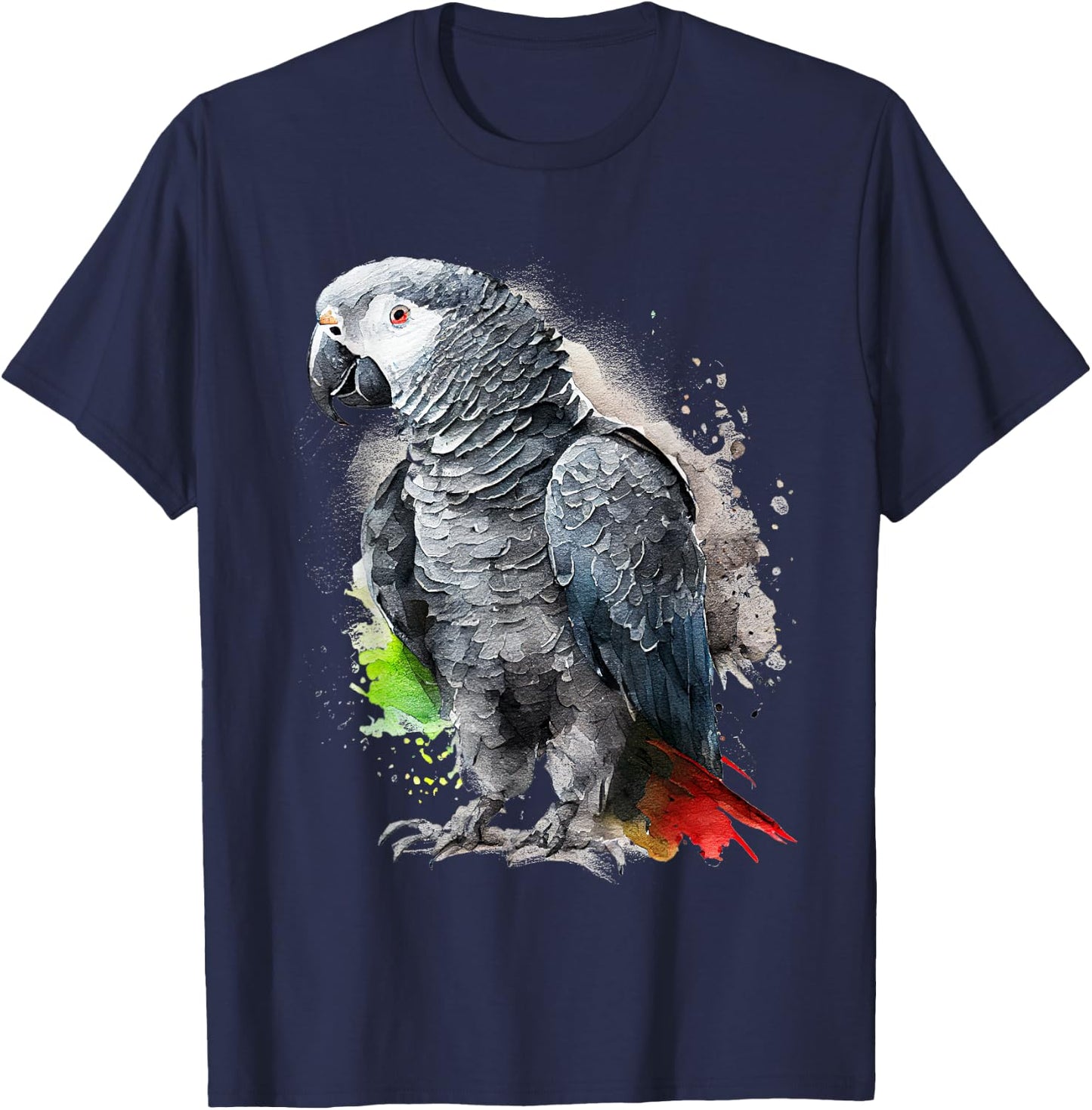Beautiful African Grey Parrot T-Shirt - T-Shirt | Navy