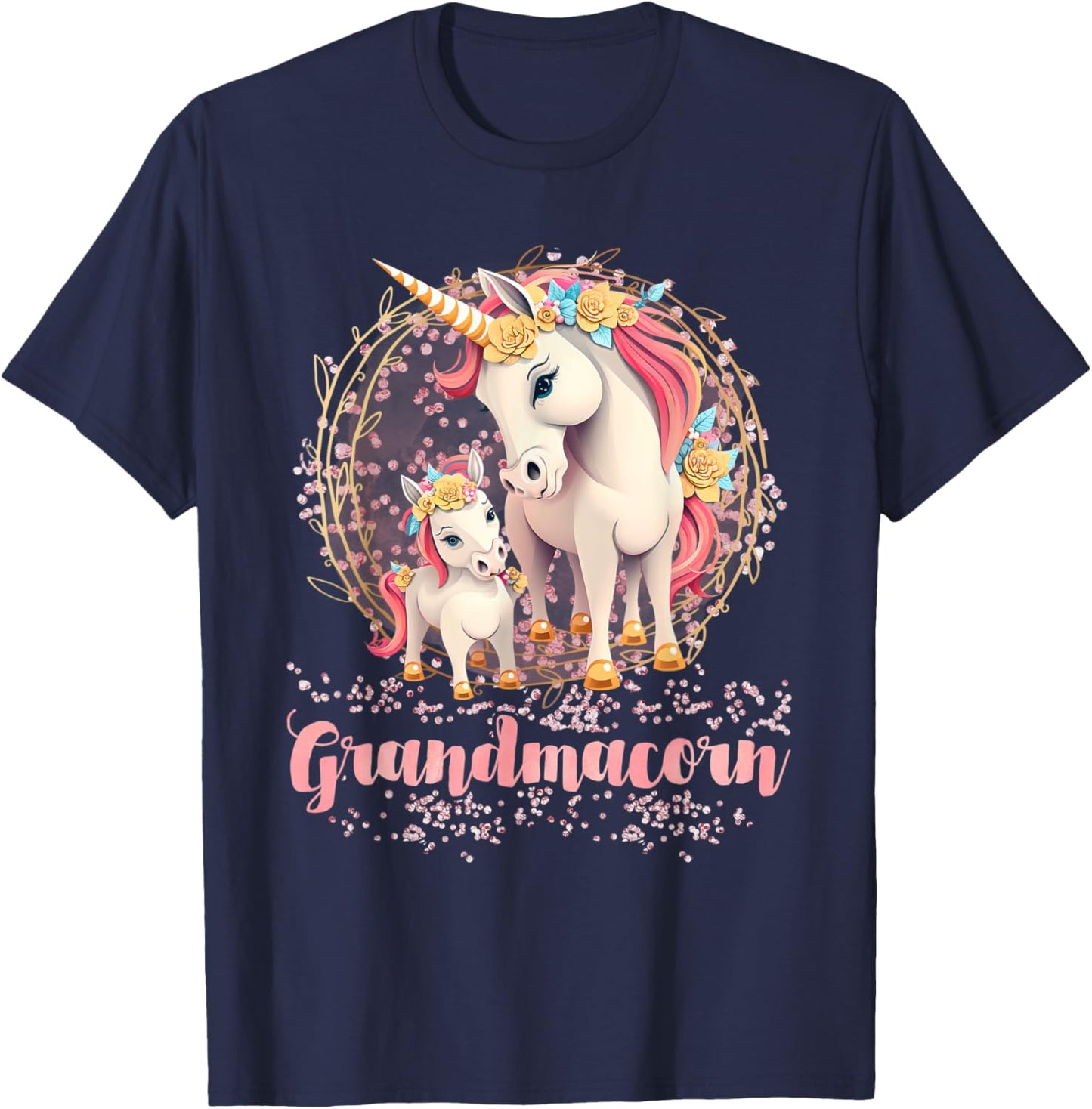 Grandmacorn Mother's day Grandmother Grandma Unicorn T-Shirt - T-Shirt | Navy