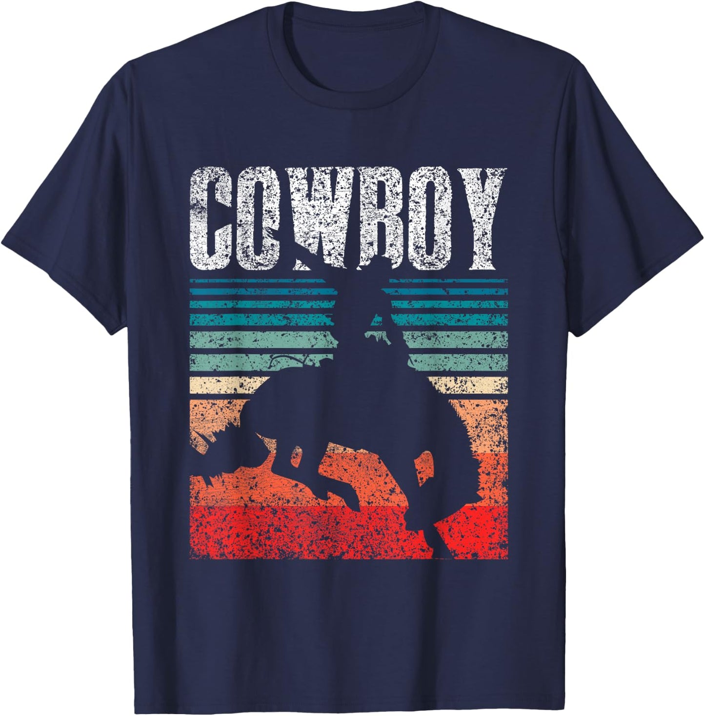 Love Design Cowboys Lover Cowboy - & -Youth Boys Black Polyester 65% Cotton 35% Short Sleeve Regular Fit - Cowboy - Small - Christmas, Birthday T-Shirt - T-Shirt | Navy